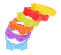 ANDRESLAD 6pcs Silicone Wine Bottle Markers Reusable Glass Identifiers Decorative Charms for Beer Cocktails Party Drink Tags Easy Clip- Soft Material for Drinkware Differentiation