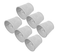 ANDRESLAD 6PCS Small Linen Floor Lamp Shades with Soft Light Diffusion Fabric Covers for Table and Floor Lamps Eye-comforting Glow for Bedroom Hotel Use