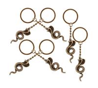ANDRESLAD 6pcs Snake Keychain Zodiac Keyring Cobra Pendant Cute Keychain Charm for Women