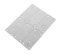 ANDRESLAD 6pcs Stainless Steel Flat Corner Brackets with Mending Plates for Furniture Repair Heavy-Duty Metal Mounting Plates with Shelf Support for Fixing