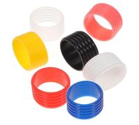 ANDRESLAD 7Pcs Silicone Racket Grip Rings Professional Tennis Badminton Handle Bands Non-skid Sealing Locking Ends for Better Control and Sweat Absorption