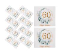 ANDRESLAD 80pcs Disposable Eucalyptus Napkins for Birthday and Dinner Stylish Paper Serviettes with Leaf Pattern Portable and Convenient for Spring Parties and Outdoor Events
