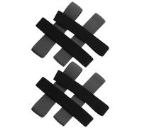 ANDRESLAD 8Pcs Bento Box Elastic Straps with Black 25X300Mm Grey 32X340Mm Bands, Lunch Box Securing Replacement Bands for Office School Travel Camping Use