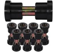 ANDRESLAD 8pcs Black Steel Plate Rear Leaf Spring Bushings Kit Golf Cart Suspension Replacement Parts for Golf Cart Accessories