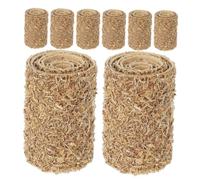 ANDRESLAD 8pcs Mini Hay DIY Farm Accessories Kit Small Faux Straw for Dollhouse Crafts Cottagecore Decor Safe and Easy to Clean Miniature Garden Decorations