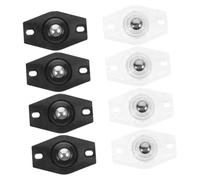 ANDRESLAD 8pcs Mini Self-adhesive Swivel Caster Wheels for Storage Boxes and Trash Cans Silent Small Appliance Wheels with Ball Bearings Smooth Rotation Floor-safe Design