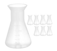 ANDRESLAD 8pcs Plastic Erlenmeyer Flasks Conical Laboratory Glassware with Graduated Markings for Accurate Measurement in Scientific Experiments