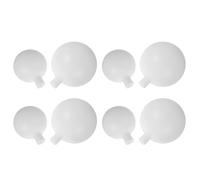 ANDRESLAD 8pcs White Plastic Round Lampshades for Wedding Pathway Lights, 6cm 8cm Decorative Globe Replacement Covers for Aisle Lamp Lighting