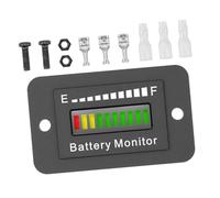 ANDRESLAD Adjustable Battery Gauge for Golf Cart Forklift Electric Vehicle Black Battery Power Indicator Display with Charge Level Sleek Minimalist Design Compatible with Supply