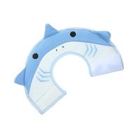 ANDRESLAD Adjustable Blue Shark Soft Elizabethan Collar for Pets M Size, Anti-Lick Cone for Dogs and Cats, Post-Surgery Protective Neck Wrap