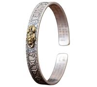 ANDRESLAD Adjustable Open Cuff Bangle Bracelet for Men Copper Heart Design Religious Wristband Stylish Unisex Jewelry