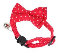 ANDRESLAD Adjustable Pet Dog Collar with Bow Tie and Bell Lightweight Handmade Bow Tie Neckwear for Dogs and Cats Comfortable Valentine Day Accessory with Anti-lost Bell