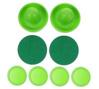 ANDRESLAD Air Hockey Paddle Replacement Pusher and Pucks for Game Tables Ergonomic Green Hockey Accessories Kit for Home Table Play