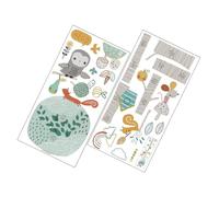 ANDRESLAD Animal Tree Height Stickers for Boys and Girls Height Growth Chart Decal Creative Nursery Wall Decor Cartoon Tree Animals for Boy Girl's Decoration