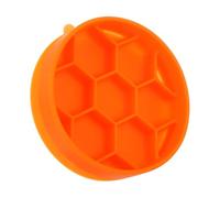 ANDRESLAD Anti-choke Slow Feeder Dog Bowl with Suction Cup Non-slip Silicone Pet Food Tray for Small Dogs and Cats Bite-resistant Compact Design Fun Bright Orange Color to Reduce Gulping and
