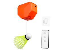 ANDRESLAD Automatic Badminton Trainer with Remote Control Portable Single-player Rebound System Height and Speed for Practice at Home Compact Electric Badminton Self Trainer Set Random Color