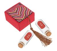 ANDRESLAD Baby Teeth Holder and Umbilical Cord Storage Box Sturdy Keepsake Organizer for Newborns DIY Fetal Hair Collection Toddler Teeth Case with Red Decorative Box for Infant Memory Preservation