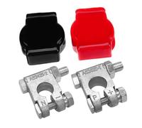 ANDRESLAD Battery Terminal Post Kit Lead Alloy with Flame-retardant Abs Covers Positive Negative Car Truck Rv Battery Connectors for Secure Wear-resistant Electrical Connection