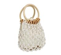 ANDRESLAD Beach Bags Tassel Straw Weave Crochet Bag Fashion Drawstring Clutch for Women Woven Small Pouch for Beach Party Holiday