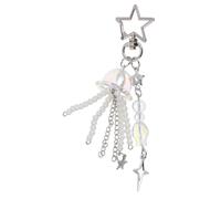ANDRESLAD Beads Jellyfish Decorative Keychain Pendant with Star Charm for Women Cute Ocean-Inspired Bag Charm Unique Friends Delicate and Chic Design