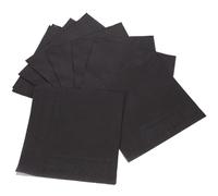 ANDRESLAD Black Disposable Cocktail Napkins 6.5 X 6.5 Inch, 20pcs Double-Layer Black Paper Napkins for Wedding, Engagement Party, Birthday and Special Events