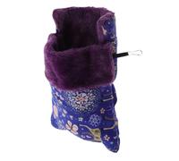 ANDRESLAD Blue Deer Pattern Pet Hanging Bed Plush Sleep Pouch for Hamsters Sugar Gliders Squirrels Small Animal Warm Sleep Bag Cage Accessory Cozy Soft Canvas Hammock