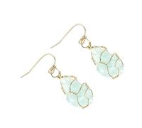 ANDRESLAD Bohemia Ear Pendant Natural Crystal Earrings Delicate Stone Design for Girls Age for Decorative Earring Occasions Made of Crystal Material