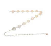 ANDRESLAD Boho Gold Metal Waist Chain for Women Adjustable Western Concho Belt Hollow Circle Waistband for Jeans Dresses Belly Chain Jewelry