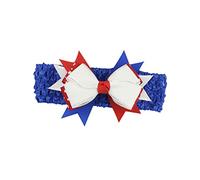 ANDRESLAD Bowknot Headbands Hair Accessories Headdress 3Pcs Red White Blue Soft Lightweight for Kids and Babies American Independence Day Parties Photography Props