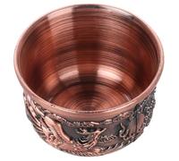 ANDRESLAD Bronze Dragon Phoenix Tea Cup Small Chinese Kung Fu Tea Mug Retro Asian Teacup for Home Use Elegant Vintage Style Enthusiasts