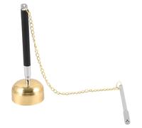 ANDRESLAD Buddhist Brass Hand Bell with Extendable Rods, Temple Copper Prayer Bell with Chain, Traditional Buddhism Percussion Instrument for Meditation and Ritual Use Random Color