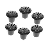 ANDRESLAD Cemetery Flowers for Grave Decorations Black Plastic Flowerpot Inserts Elegant Base Design