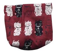 ANDRESLAD Change Purse Fortune Cat Pattern Portable Key Bag for Coins and Cards for Makeup Storage The Go