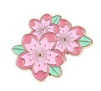 ANDRESLAD Cherry Blossom Brooch Floral Clothes Breastpin Adorable Cartoon Badge for Random Style Japanese Fashion Lapel Pin for Bags and Clothing Accessories