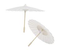 ANDRESLAD Children's Paper Umbrella Parasol White Diy 40cm Diameter Performance Party Umbrella for Boys and Girls