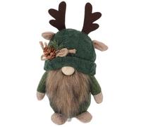 ANDRESLAD Christmas Gnome Doll with Deer Horns Handcrafted Soft Cloth Holiday Ornament for Home Office Tabletop Decoration Forest Theme Cute Gnome
