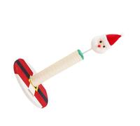 ANDRESLAD Christmas Santa Cat Scratching Post Small Kitten Vertical Sisal Scratcher Indoor Cat Climber Christmas Decor Pet Scratching Pole