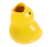 ANDRESLAD Cute Ceramic Duck Toothbrush Holder for Bathroom Decor Cartoon Design for Adults Easy-clean Ceramic Organizer Rack Practical Storage for Home and Travel