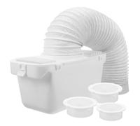 ANDRESLAD Dryer Vent Kit with Condensate Collector and Lint Filter Bucket, Indoor Duct Connector for Electric Tumble Dryers, Replacement Vent Wall Plate Kit for Laundry Appliances