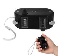 ANDRESLAD Dual Tally Counter with Four- Display Mechanical Baseball and Golf Clicker Dual Counting Function Handheld Score Counter for Sports Events Black