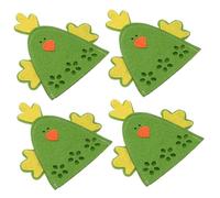ANDRESLAD Easter Chick Egg Covers 4pcs Green Decorative Egg Bag Reusable Storage Party Supplies Spring Dec