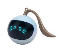 ANDRESLAD Electric Cat Ball for Pets, Interactive Portable Blue Smart Plaything for Indoor Cats and Kittens, Battery Operated Pet Teasing Ball for Catnip Play and Exercise