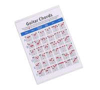 ANDRESLAD Electric Guitar Chord Fingering Practice Chart Copper Plate Paper Guitar Finger Guide for Beginners and Teachers Portable Chord Training Reference for