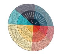 ANDRESLAD Emotion Wheel Sticker for Kindergarten Classrooms Self Adhesive Decorative Feeling Wheel for Emotional Development Positive Psychology Wall Decal for Young Childrens Learning