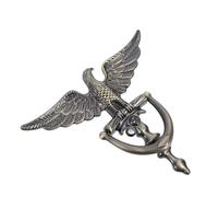 ANDRESLAD European Style Eagle Head Zinc Alloy Door Knocker and Viewer Anti-Rust Security Accessory Classic Decorative Pendant for Front Doors Multi-Purpose Traditional Design
