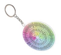 ANDRESLAD Feelings Wheel Keychain Pendant for Emotional Awareness Lightweight Keyring Decor for Bags and Keys for Mental for Adults and Teens