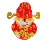 ANDRESLAD Feng Shui God of Wealth Statue for Car Dashboard and Desktop Decoration Small Chinese Fortune Figurine for Prosperity and Year Festive Scene Display