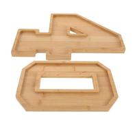 ANDRESLAD Fillable Large Number 40 Charcuterie Tray Wooden Serving Platter Food Display Board for Birthday Anniversary Decoration Snack Storage