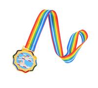 ANDRESLAD First Place Swimming Medal with Gold Award Ribbon for Student Sports Competition Prize Commemorative Keepsake for School Swim Meets Elegant Metal Trophy