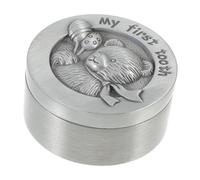 ANDRESLAD First Tooth Box Design Metal Storage Container for Boys and Girls Born Tooth Fairy Souvenir